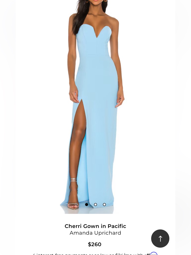 Amanda Uprichard Strapless Cherri Gown In Pacific Blue